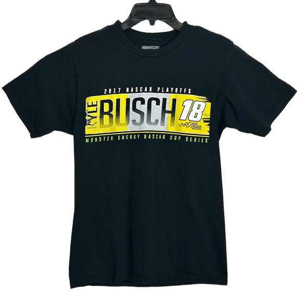 Fanatics Mens S 2017 Kyle Busch 18‎ Monster Energy NASCAR Cup Series T-Shirt - Picture 1 of 7
